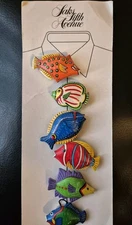 Vintage Saks Fifth Avenue Set Of 6 Fish Button Covers