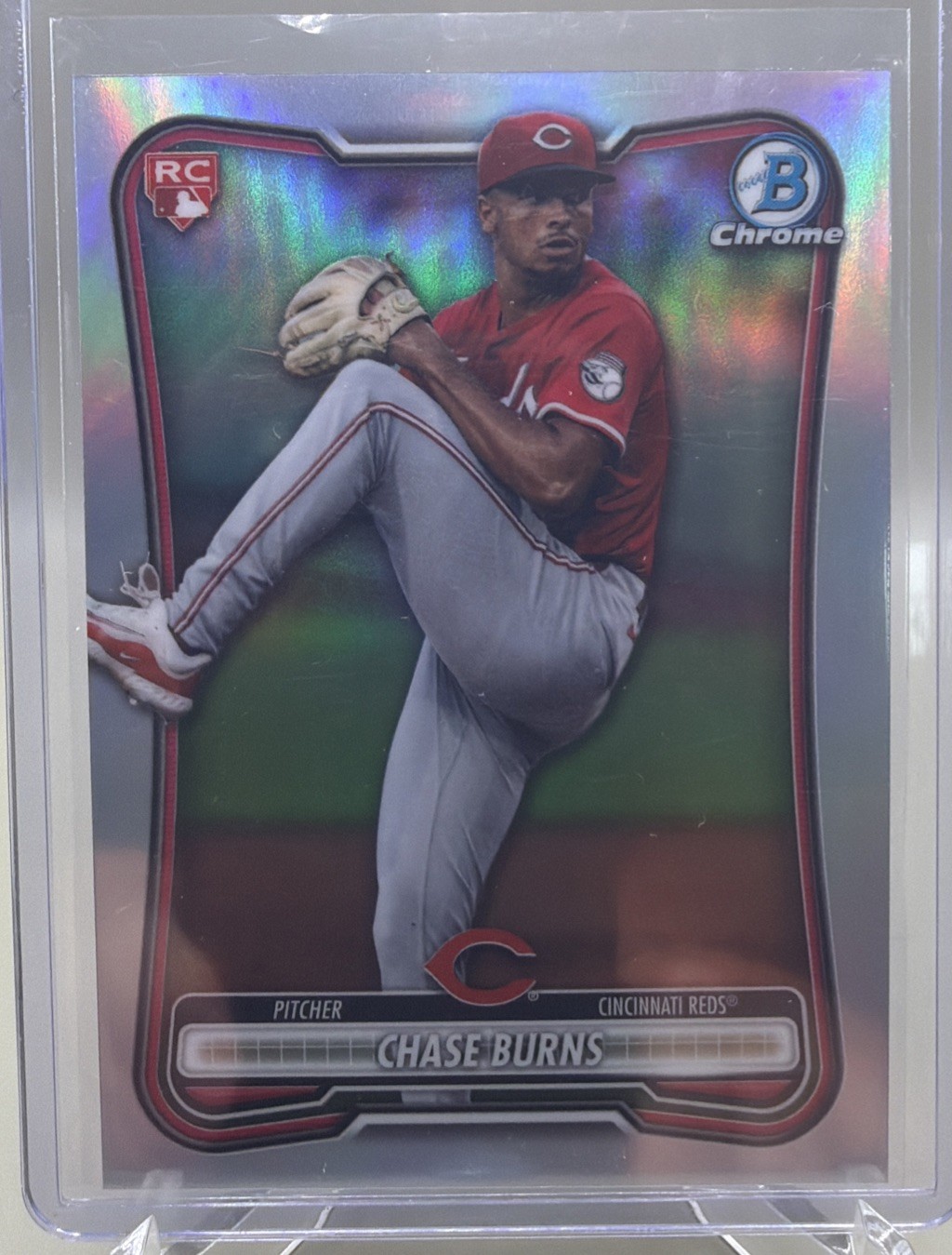 2026 Bowman Chase Burns Red Rookie Chrome Refractor #3 RC Cincinnati Reds