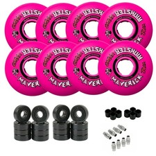 Rink Rat Roller Hockey Wheels Rinkster Maverick Pink 8-Pack with Hybrid Ceramic