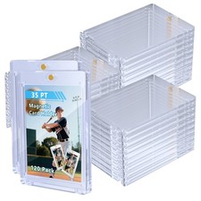 120ct Magnetic Card Holder, 35pt One Card Touch Holder for Trading Cards,Base...