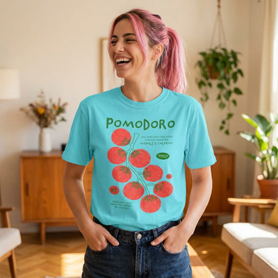 Napoli Pomodoro Tomato Illustration T-shirt | Italian Heritage, Pasta Lover Tee