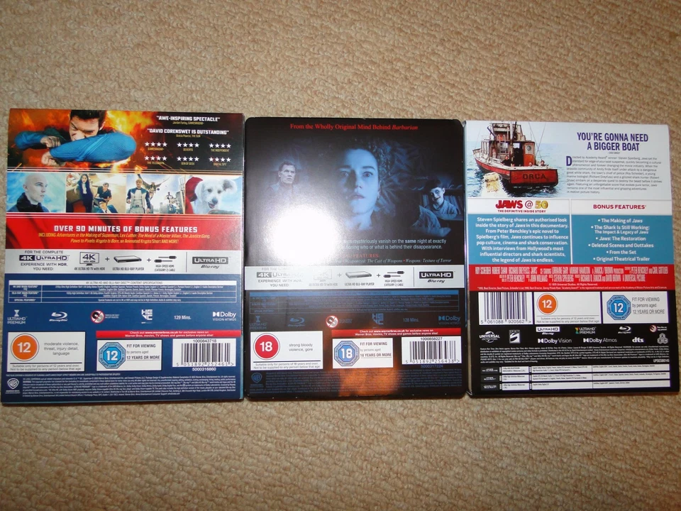 Weapons, Superman (2025) & Jaws 50th Anniversary Bluray 4K Steelbook UK releases - Image 2 of 4