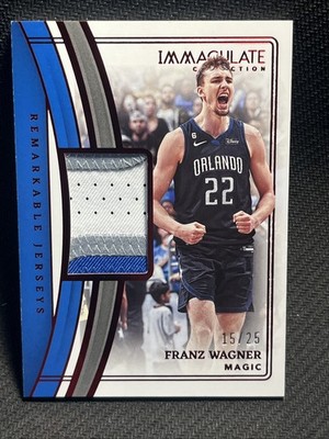 2022-23 Panini Immaculate Franz Wagner Remarkable Jerseys 15/25 Orlando Magic