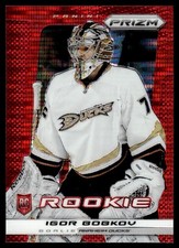 2013-14 Panini Prizm Prizms Red Pulsar Igor Bobkov Rookie Anaheim Ducks #202