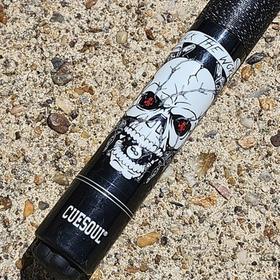 CUESOUL ROCK II (Rock The World) 20 oz Pool Cue 58'' Stick Billiards 8 Ball Skull