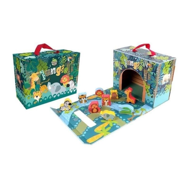 Maison de jeu Safari PLANeTE BOIS pour animer les après-midis d'éveil dans la chambre enfant