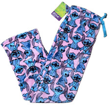Official Disney Pink Lilo  Stitch Fleece Pajama Sleepwear Lounge Pants 