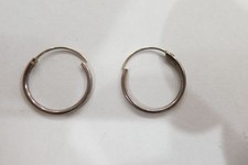 Simple Rounded Huggie Hoop Earrings, Sterling Silver Tiny Thin Hoop Earrings