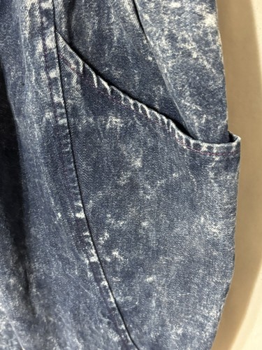 Baby Girl Size 4T Denim Jeans Overalls Line Purple Flowered With Bows On Front - Picture 5 of 10