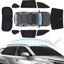 Sunsdrew 8PCS Foldable Sun Shades for 2019-2025 Toyota RAV4 Accessories Car W...