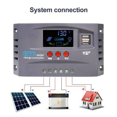 Hocheffizienter MPPT Laderegler Spannungsregler für 12V 24V Systeme