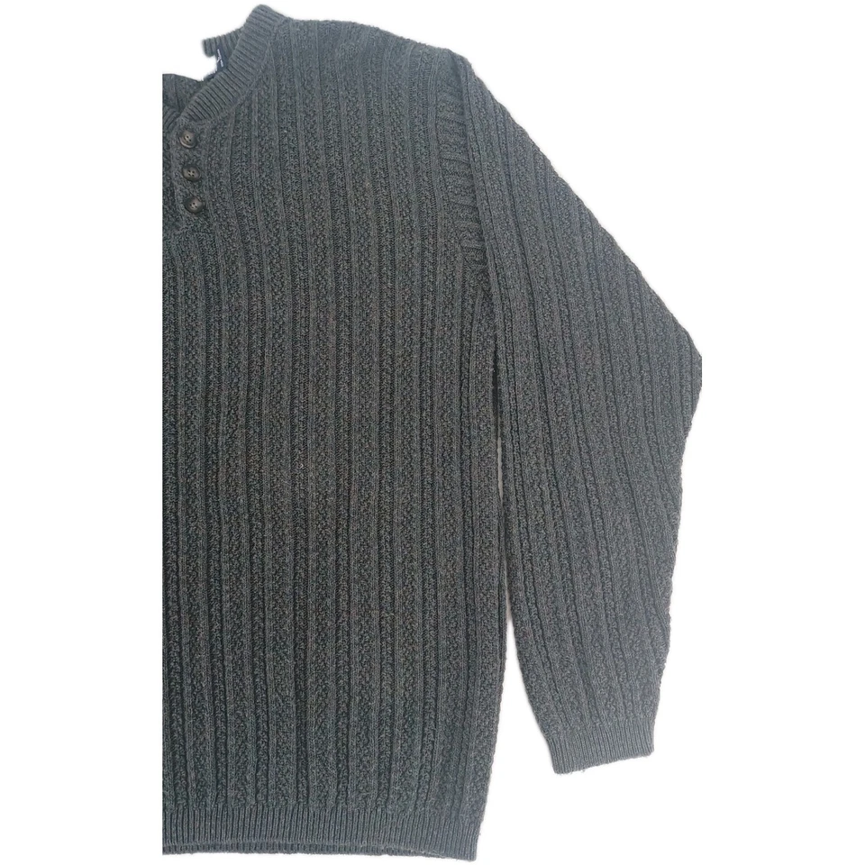 Suéter Vintage Bill Blass Henley Tejido Multicolor Para Hombre Talla L Foto 3 de 4