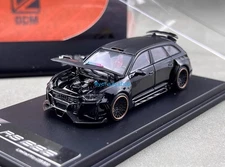 CR DCM 1:64 Black RS6 2NCS Wagon Widebody Kit Sports Model Diecast Metal Car New