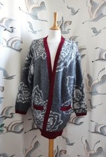 WHITE STUFF Grey Wool blend open cardigan size L