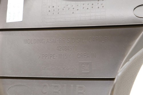 2020 - 2026 BUICK ENCORE GX REAR RIGHT DOOR SILL SCUFF PLATE TRIM OEM 42484910 - Picture 9 of 10