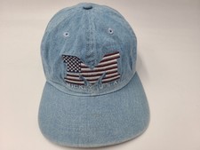 Vintage Mickey Mouse USA Walt Disney World Denim Strapback Hat Cap American Flag