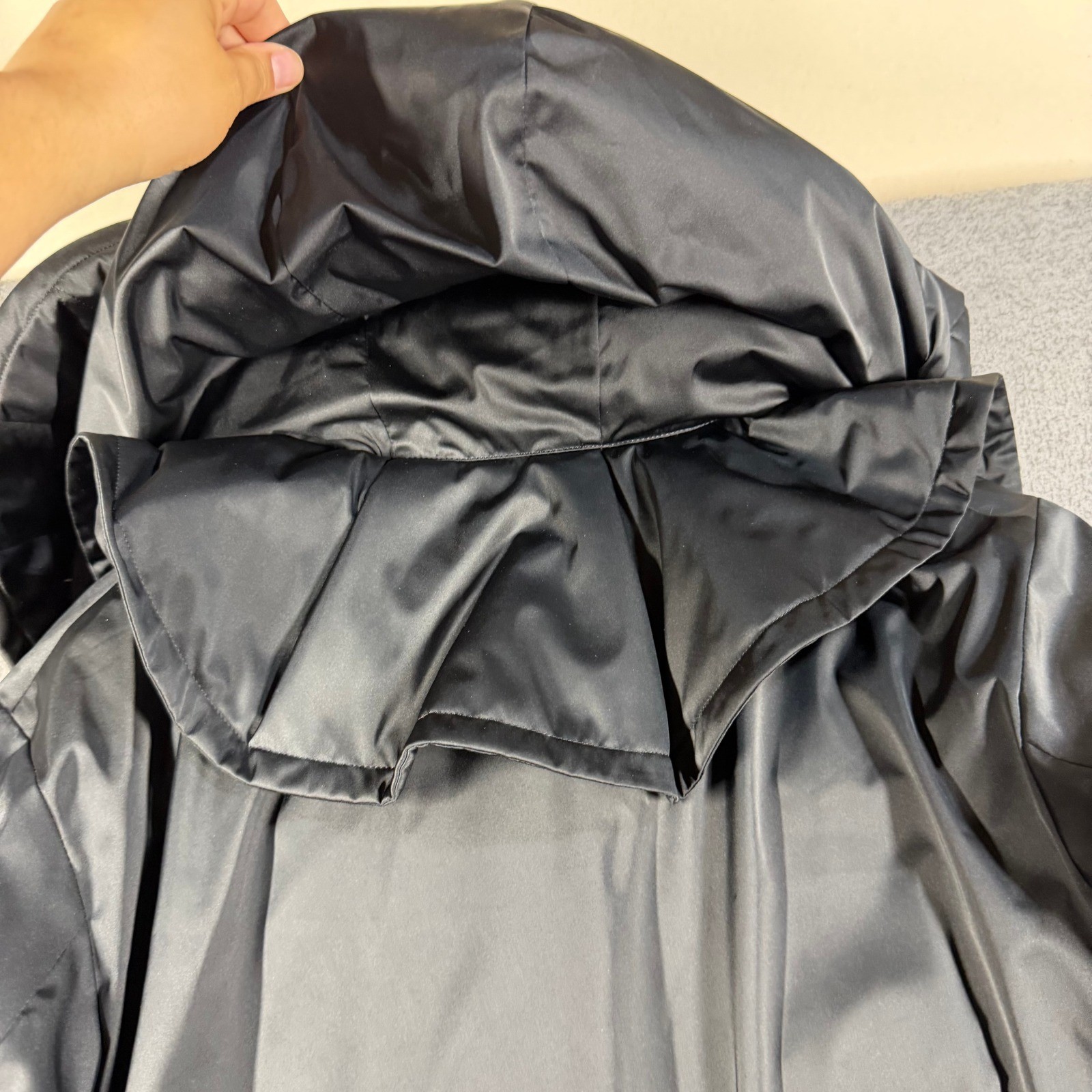 Uniqlo +J Jil Sander Down Short Coat Black Oversized Hooded Puffer Jacket Small image 10