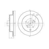 Metelli 2X Bremsscheibe Hinten Ø308 Mm BelüFtet FüR Suzuki Grand Vitara Ii Jt