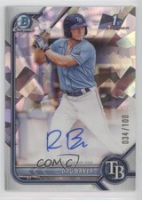 2022 Bowman Chrome Prospect Atomic Refractor /100 Dru Baker #CPA-DB Auto 7ba