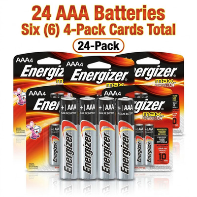 24 COUNT BRAND NEW FACTORY SEALED ENERGIZER MAX AA BATTERIES