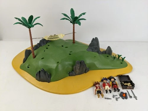 Vtg 1991 Playmobil Pirates Secret Island Playset #3799 Island Base Not Complete