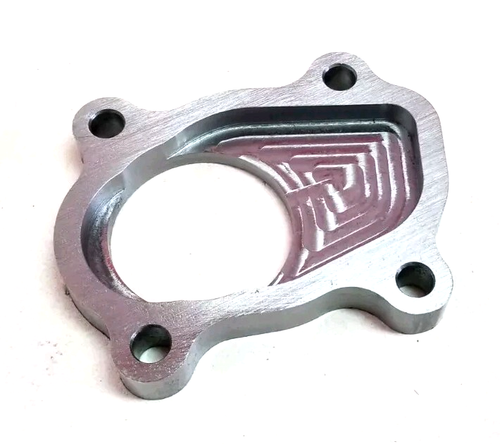 GT1548 Turbo Flange 2.0" Downpipe Garrett Internal Wastegate 1/2" CNC T25 USA - Picture 2 of 3