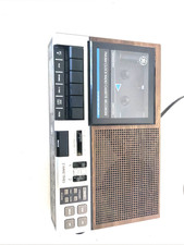 GENERAL ELECTRIC FM/AM alarm CLOCK RADIO CASSETTE RECORDER 7-4956B Vtg Untested