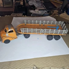 1940/50 HUBLEY~ONE FENCE PANEL ONLY~TRUCK STAKE FLATBED TRAILER 500 SERIES TOY 5