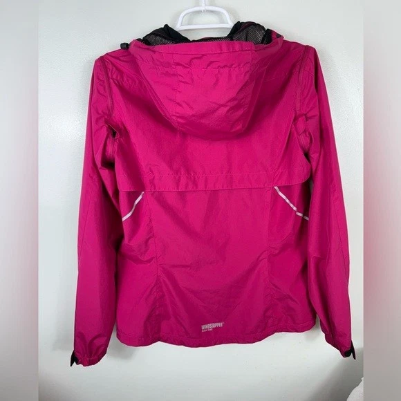 Ropa de correr Gore para mujer Windstopper rosa negro convertible pequeña cremallera completa Foto 2 de 4