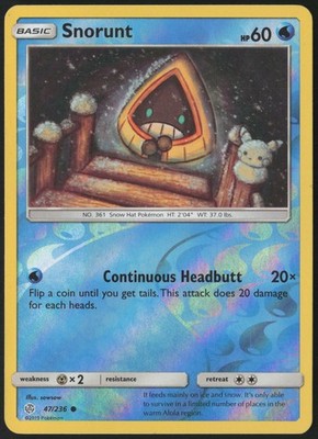 Snorunt Reverse Holo 47/236 SM - Cosmic Eclipse NM