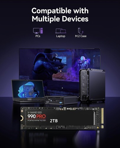 1TB M.2 SSD NVMe USB 3.2 Adapter Type C PCIe 4.0 Solid State Drive Enclosure - Picture 3 of 10