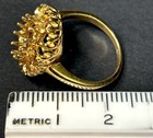 14K Yellow Gold Vintage Oval Halo Semi Mount Ring Setting No Stones 4.77g — photo 5