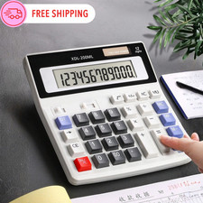 Desk Calculator 12Digit Solar Battery Office School Calculator Large LCD Display