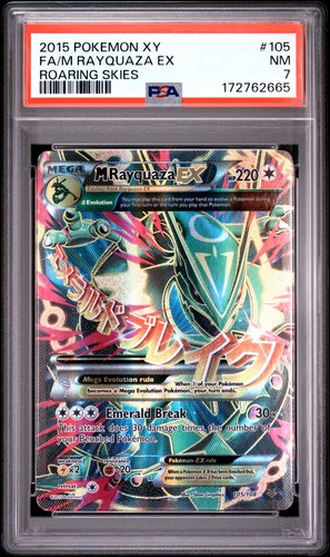 Pokemon M Rayquaza EX Roaring Skies Full Art 105/108 PSA 7