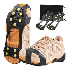 Ice Cleats for Shoes and Boots Ice Snow Grippers M Men:4.5-6.5 / Women:6-8 