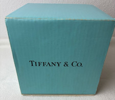 TIFFANY  CO. EMPTY BOX 7 3/8 Inches Cube Vintage Large Blue Gift 148 Flip Top