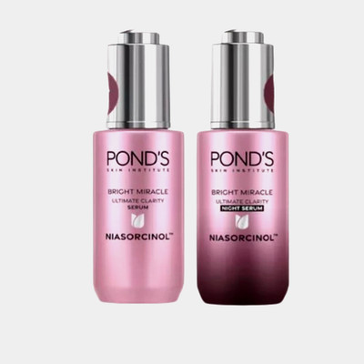 Pond'S Niasorcinol Real Serum Bright Miracle Set Day Night Ultimate Clarity Clea