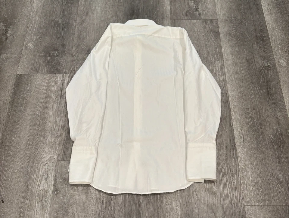 Camisa de Vestir Canali Para Hombre 15.5 39 Puño Francés Clásica Blanca Hecha en Italia Foto 3 de 4