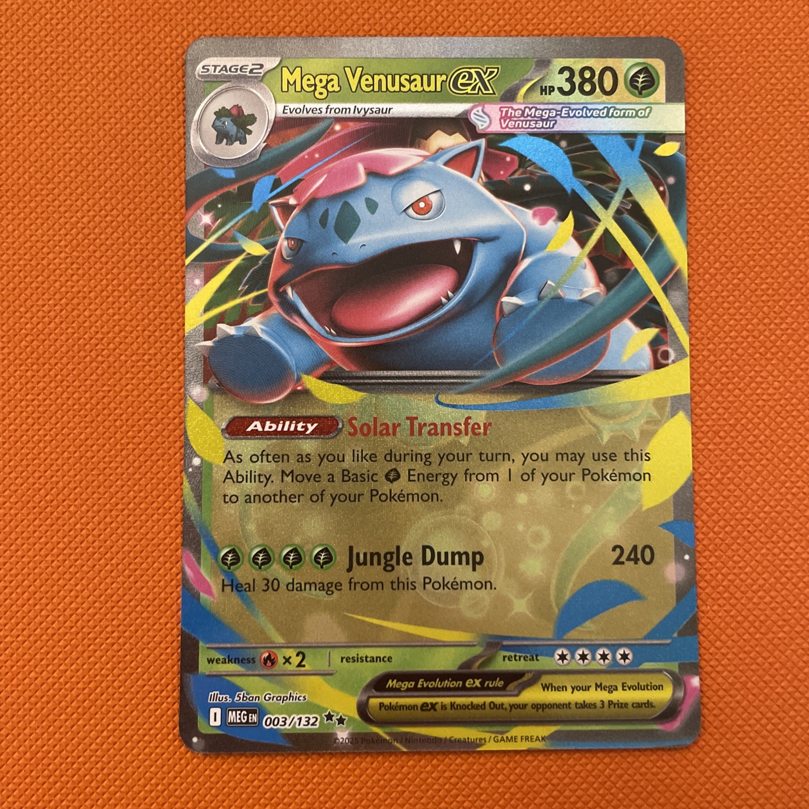 Mega Venusaur ex 003/132 Me01: Mega Evolution Holo