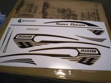 Monark Super Deluxe Mens 26" Bicycle Black & Gold Decal Set