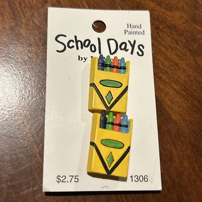 Vintage BRAND NEW Old Stock | Hand Painted School Days Buttons By La ...