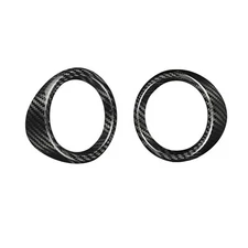 Gloss Real Dry Carbon Fiber Side AC Air Outlet Frame Covers Fits 16-24 Camaro