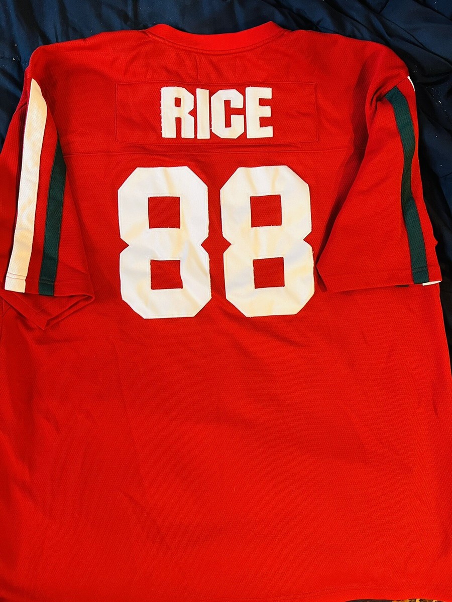 RARE) Mississippi Valley State JERRY RICE jersey 2XL red 1984