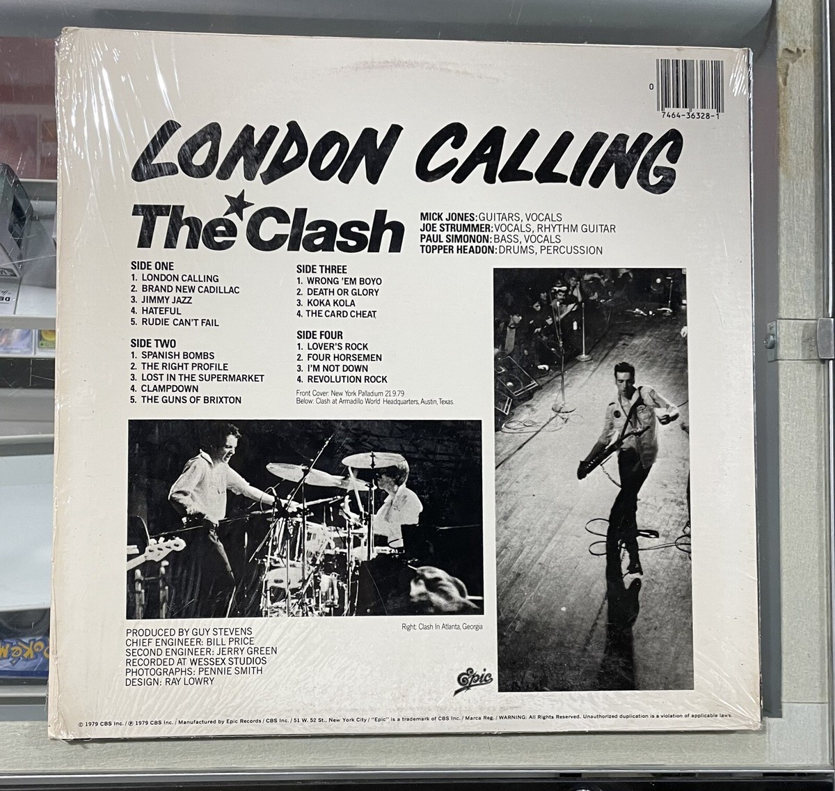 The Clash London Calling Vinyl Record First US Pressing E2 36328