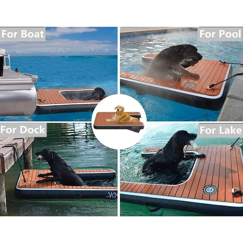 Надувной пандус для собак плавающий щенок доска домашнее животное вода плавающая лестница для лодки док бассейн - Изображение 3 из 3