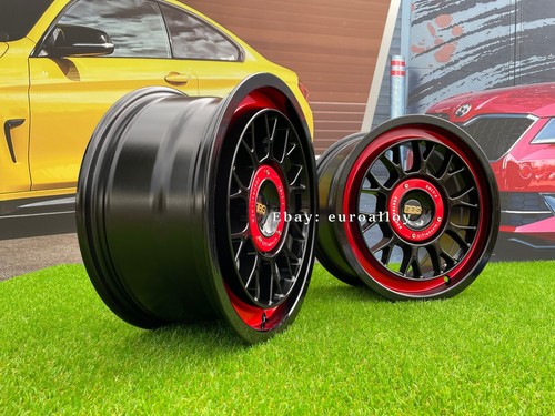 4 x 15 Inch 5x100/5x114.3 Ch-R Estilo Negro+Rojo Ruedas: Para Audi Volkswagen - Imagen 4 de 17