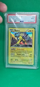 2015 Pokemon XY Raikou Holo Breakthrough #55 PSA 9 MINT