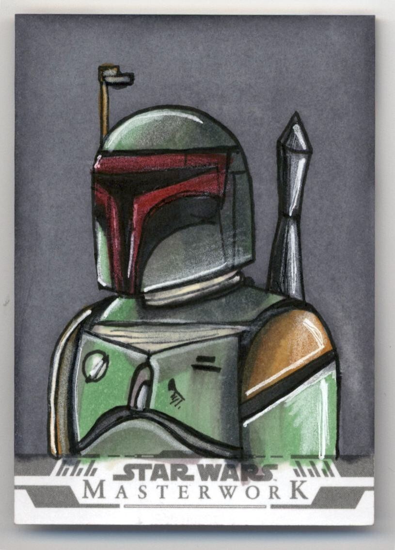 2024 Topps Star Wars Masterwork 1/1 Boba Fett Sketch Card