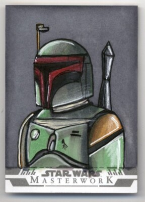 2024 Topps Star Wars Masterwork 1/1 Boba Fett Sketch Card 