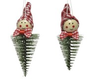 WichtelhäNger Weihnachtsdeko ChristbaumhäNger Rot/Weiß Kunststoff 2 StüCk
